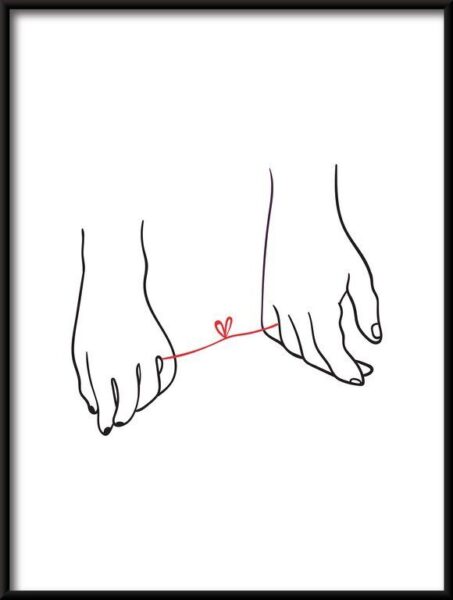 Poster Herz-Verbindung