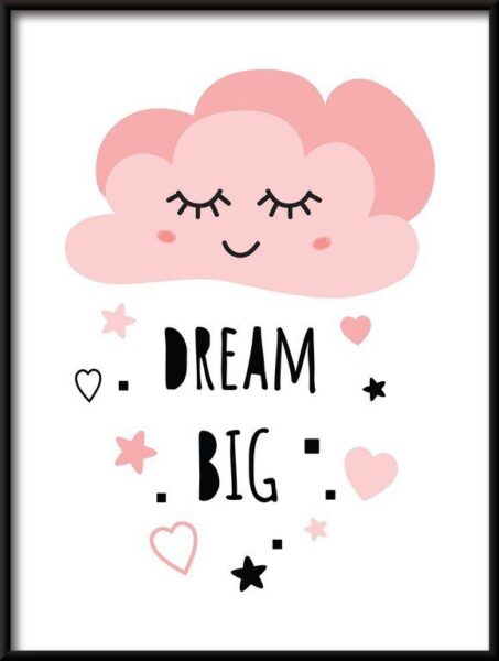 Poster Rosa Wolke