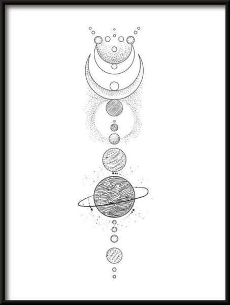Poster Geometrischer Mondphase 1