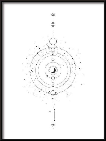 Poster Geometrischer Mondphase 3