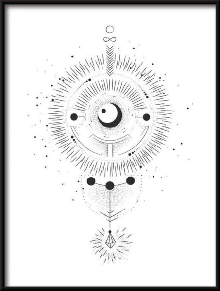 Poster Geometrischer Mondphase 4