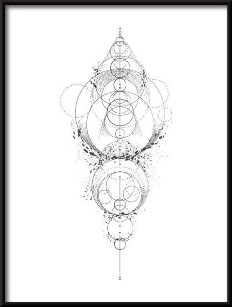Poster Geometrischer Mondphase 6