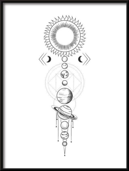 Poster Geometrischer Mondphase 8