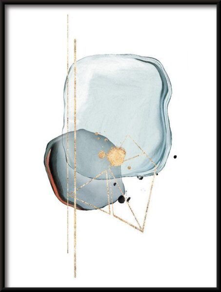 Poster Aquarell Muster 1