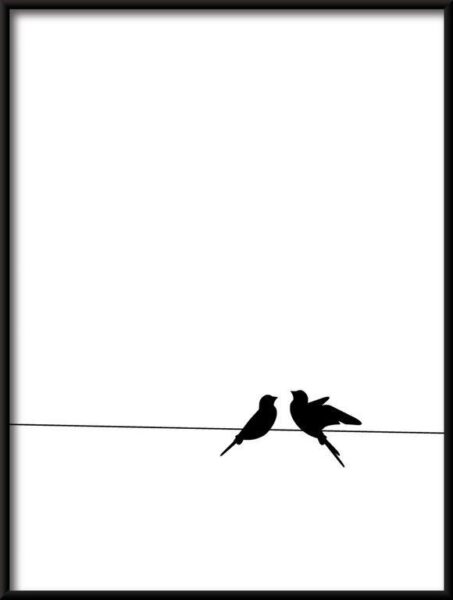 Poster Vogelsilhouette