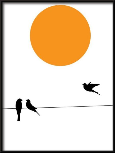 Poster Vogelsilhouette