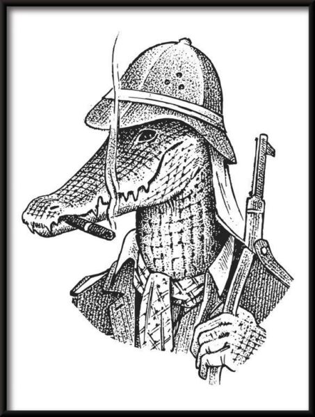 Poster Aligator auf der Jagd