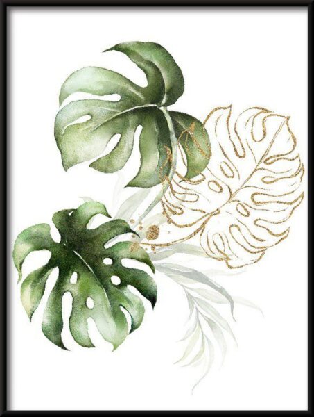 Poster Bouquet der Tropischen Blätter
