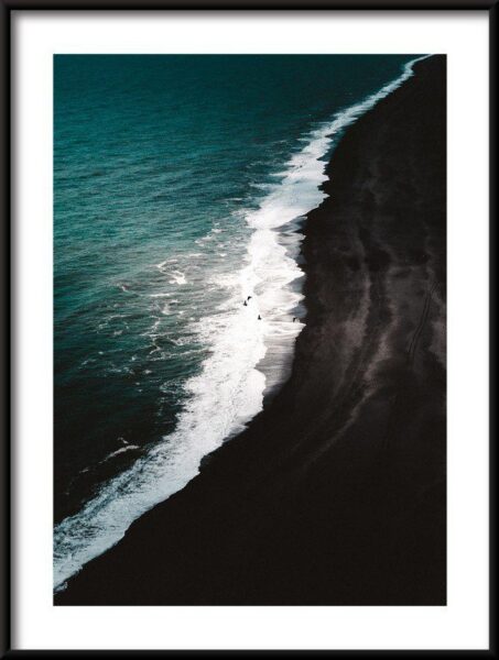 Poster Schwarzer Strand Island