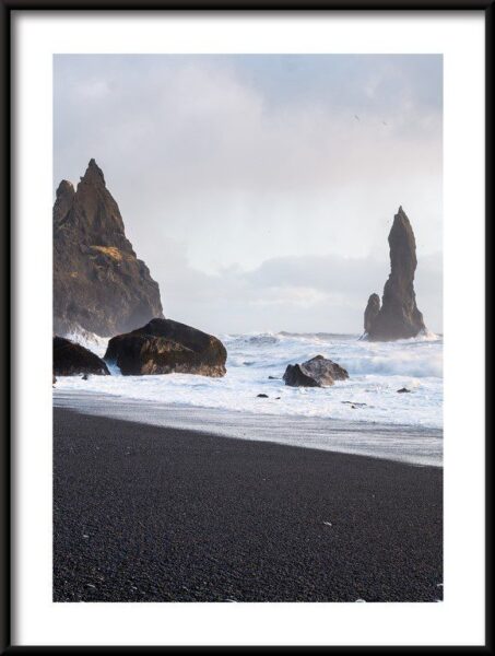 Poster Vulkanischer Strand