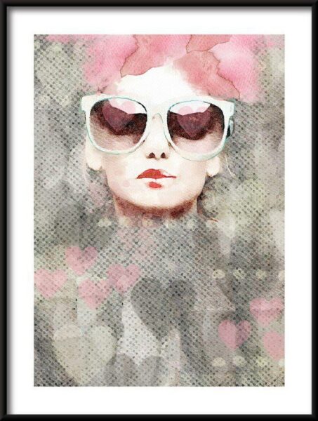Poster Aquarell Porträt
