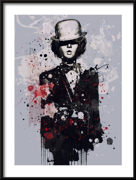 Poster Frau Kabarett Stil