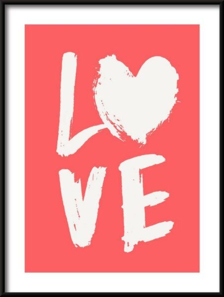 Poster Love auf Rose