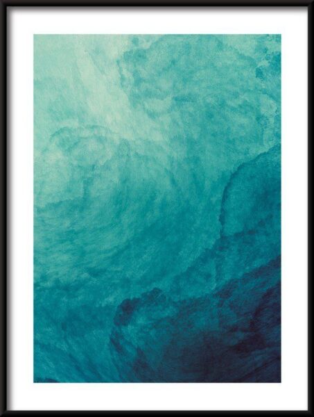 Poster Türkisfarbene Abstraktion