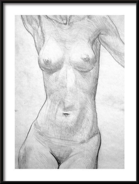 Poster Skizze des weiblichen Körpers