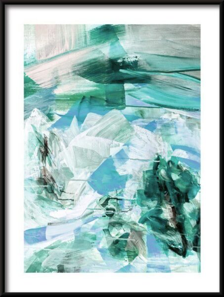 Poster Abstrakte Grüne Leinwand