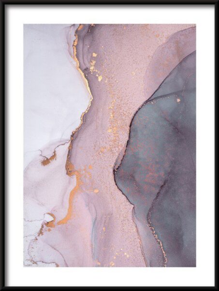 Poster Rosa Aquarellabstraktion