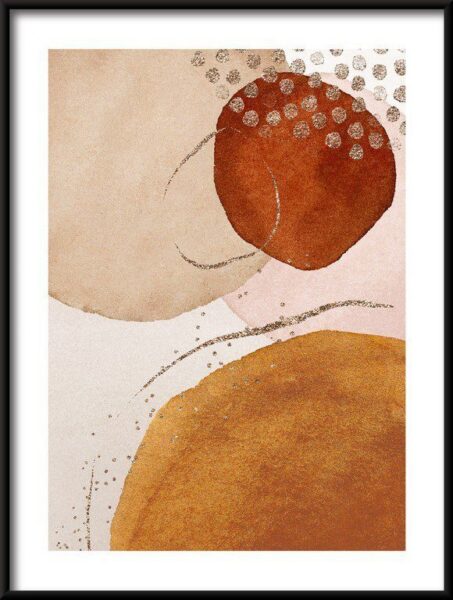 Poster Abstrakte Goldene Elemente