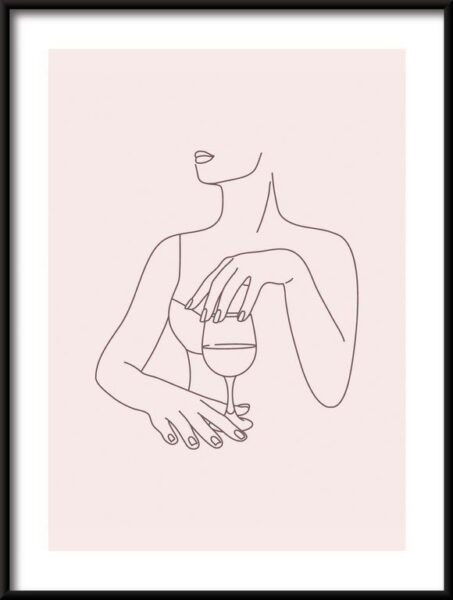 Poster Linear Zeichnung Frau
