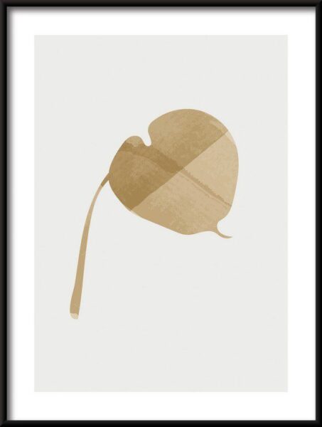 Poster Illustration Tropisches Blatt