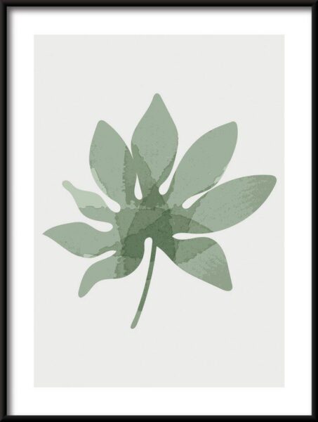 Poster Illustration Tropisches Blatt