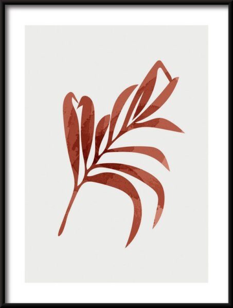 Poster Illustration Tropisches Blatt
