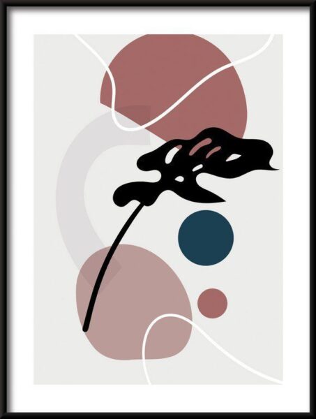 Poster Illustration Tropisches Blatt