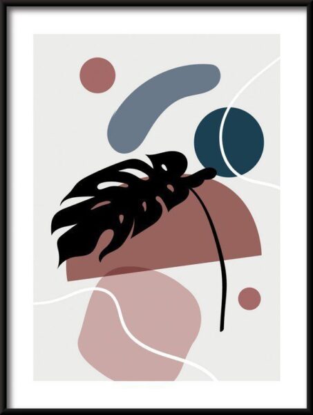 Poster Illustration Tropisches Blatt