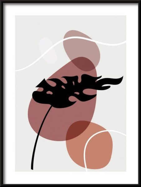 Poster Illustration Tropisches Blatt