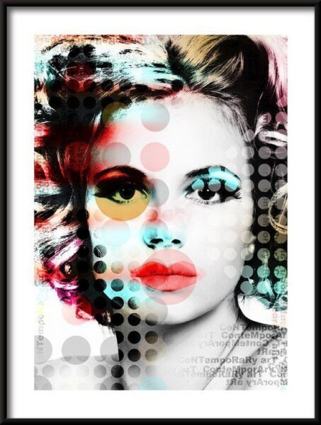 Poster Porträt Stil Pop-Art