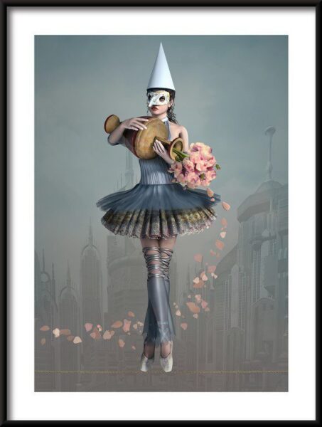 Poster Junge Akrobat auf Linie