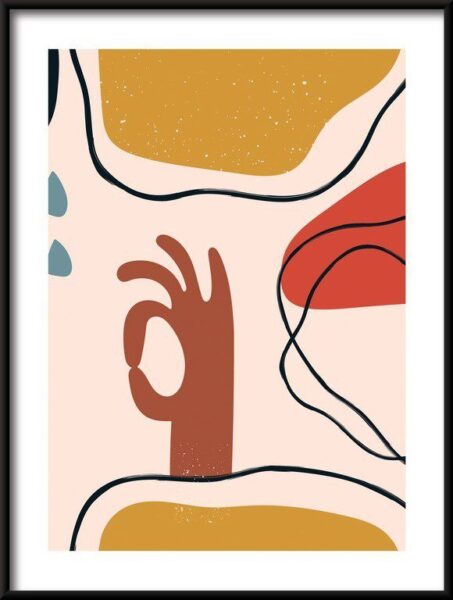 Poster Gezeichnete Formen