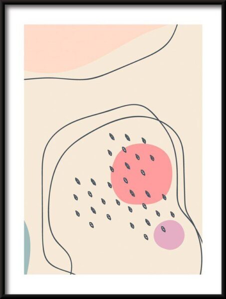 Poster Doodle Formen und Objekte