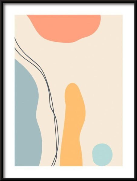 Poster Warme Abstraktion