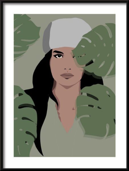 Poster Afrikanische schwarze Mädchen