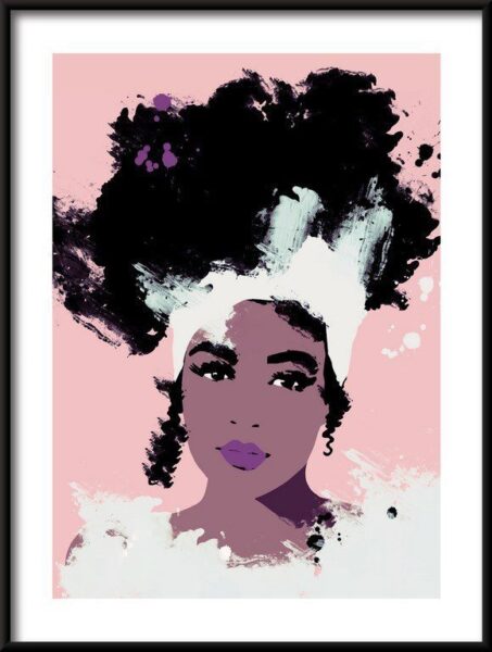 Poster Schöne Afroamerikanerin