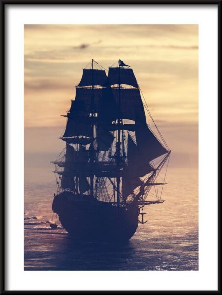 Poster Piratenschiff im Ozean