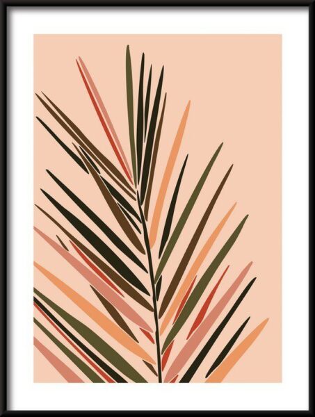 Poster Grafisches Palmenblatt