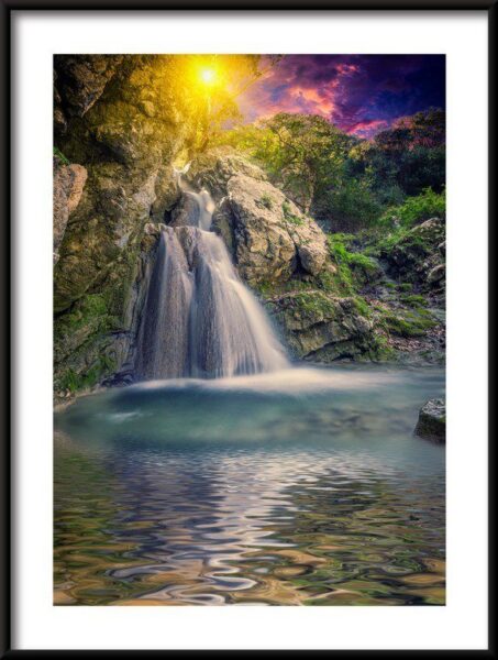 Poster Tropischer Wasserfall