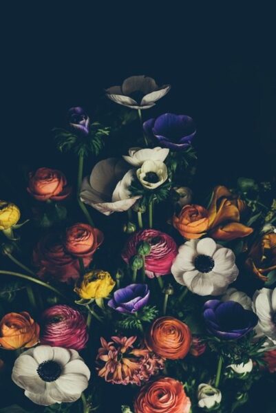 Fototapeten Schöner Blumenstrauß im Vintage-Stil