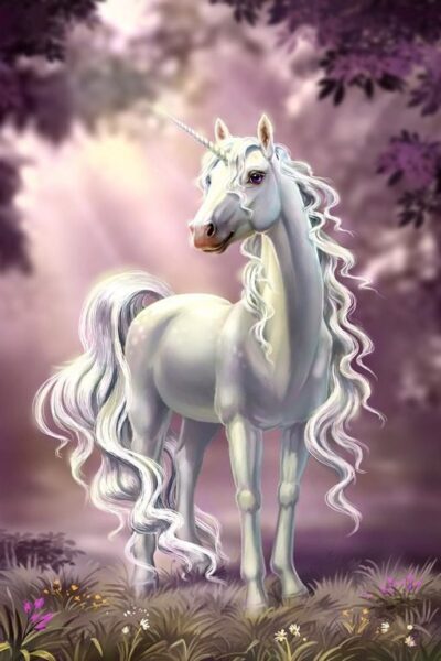 Fototapeten Weißes Einhorn