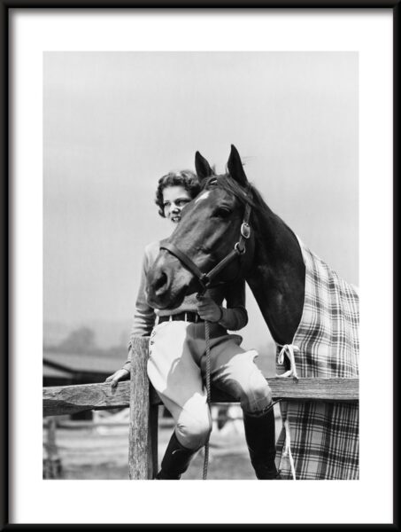 Poster Mädchen mit Pferd