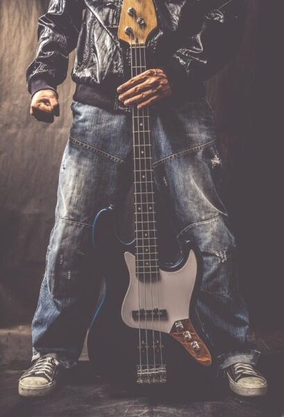 Fototapeten Mann mit Gitarre