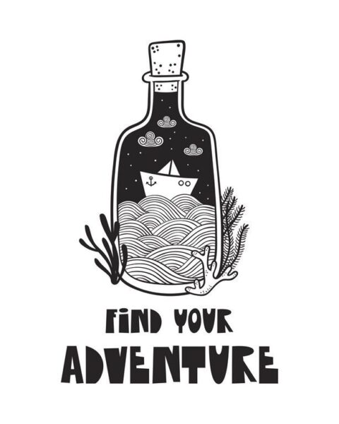 Fototapeten Abenteuer in der Flasche