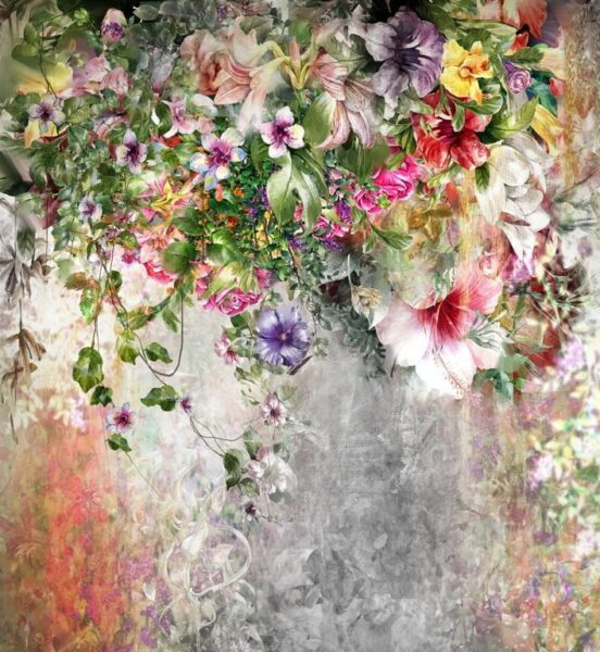 Fototapeten Malerei Zusammensetzung der Blumen