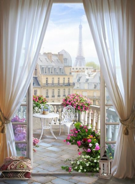 Fototapeten Balkon in Paris