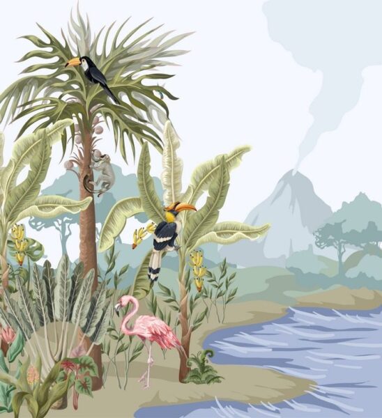 Fototapeten Dschungel und Tiere