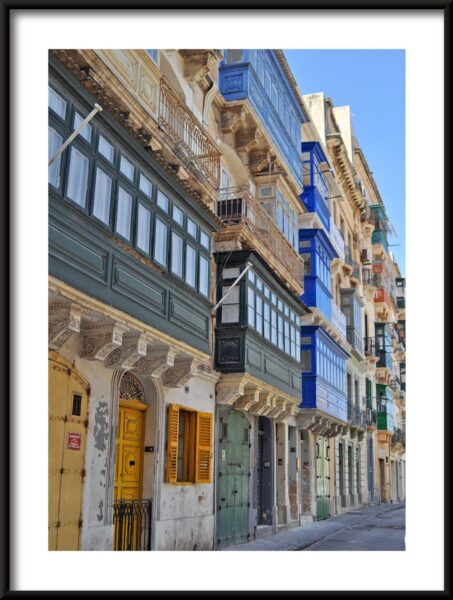 Poster Stadthäuser auf Malta