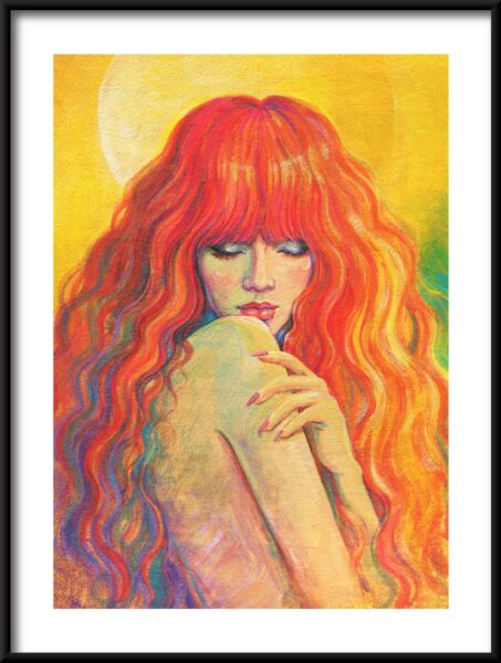 Poster Rothaariger Engel