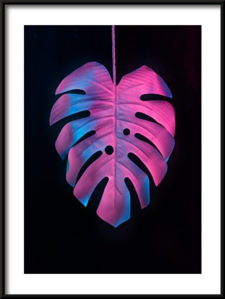 Poster Neon Leaf